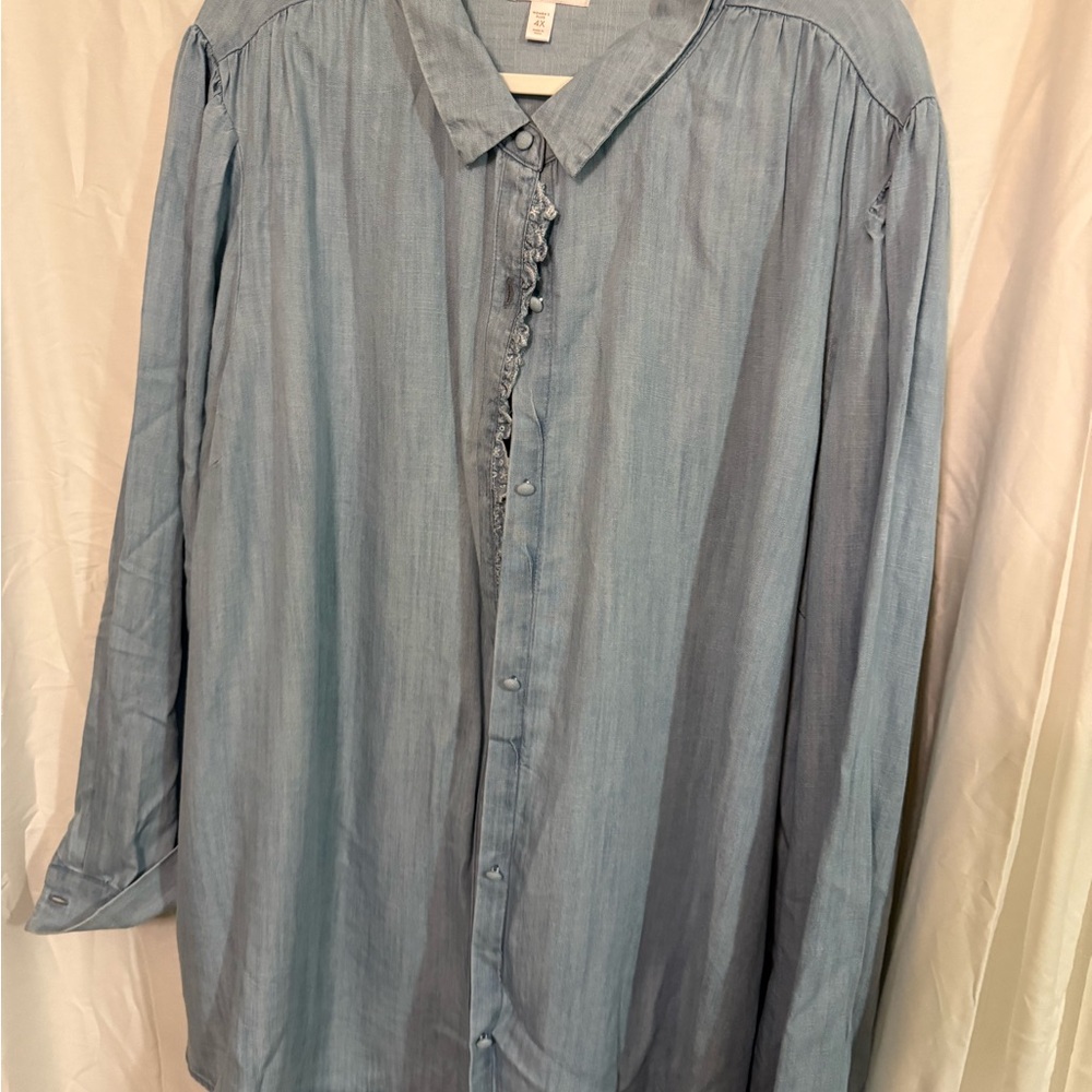 LC Lauren Conrad Light Blue Blouse